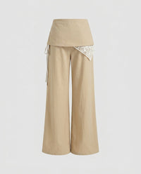 Sonja Lace Trousers in Khaki