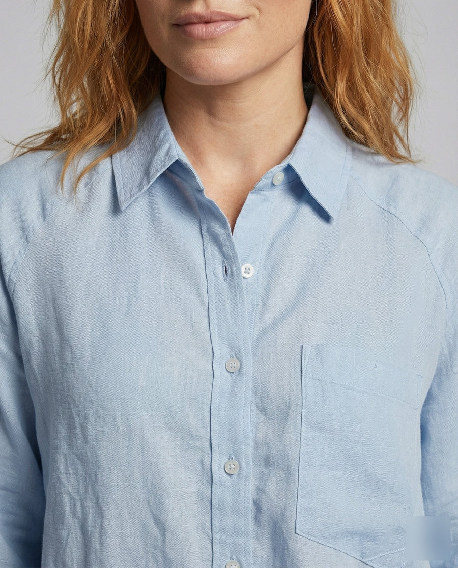 Sonja Linen Shirt with Chest Pocket
