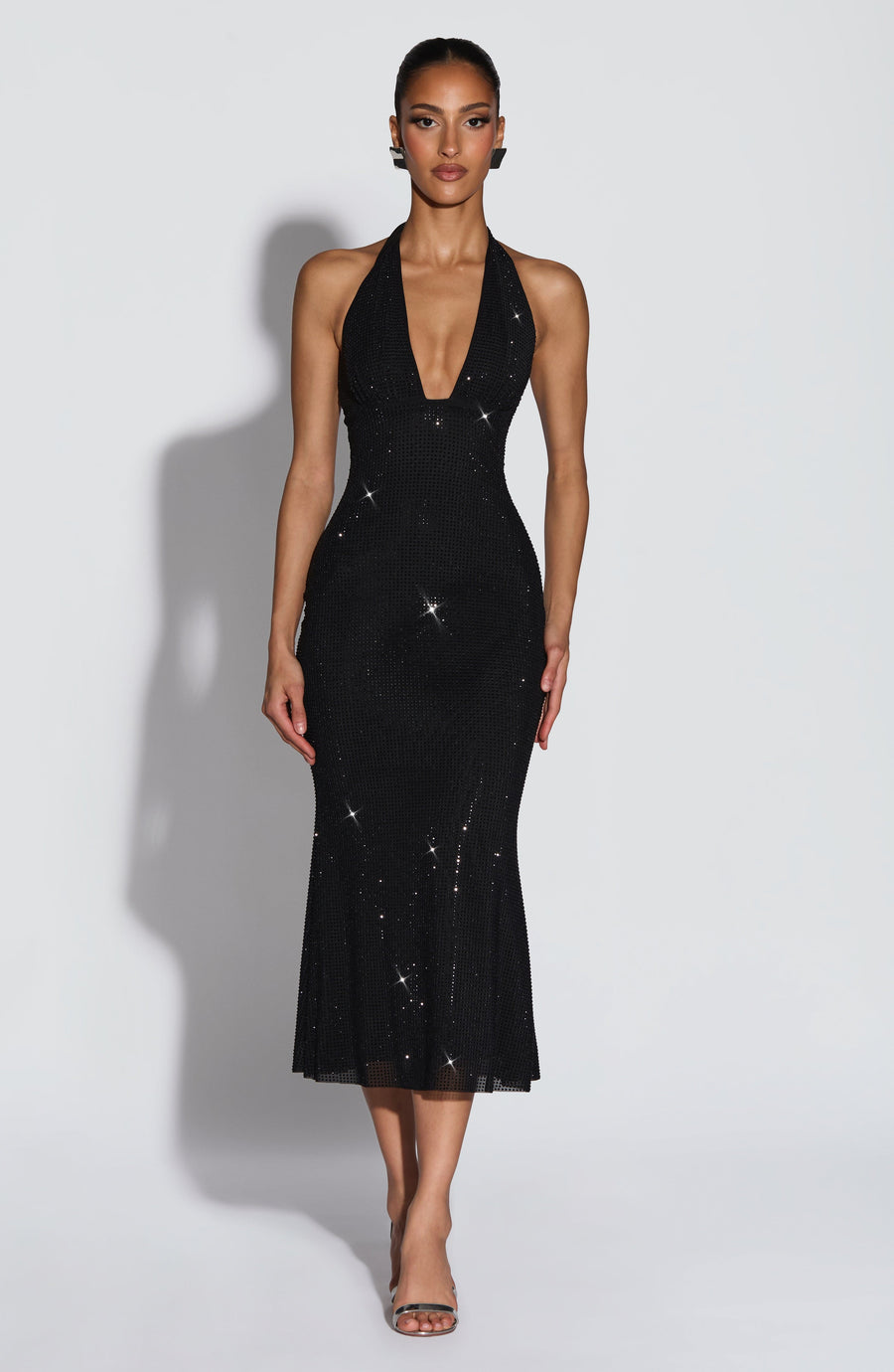 Leah Midi Dress – Black