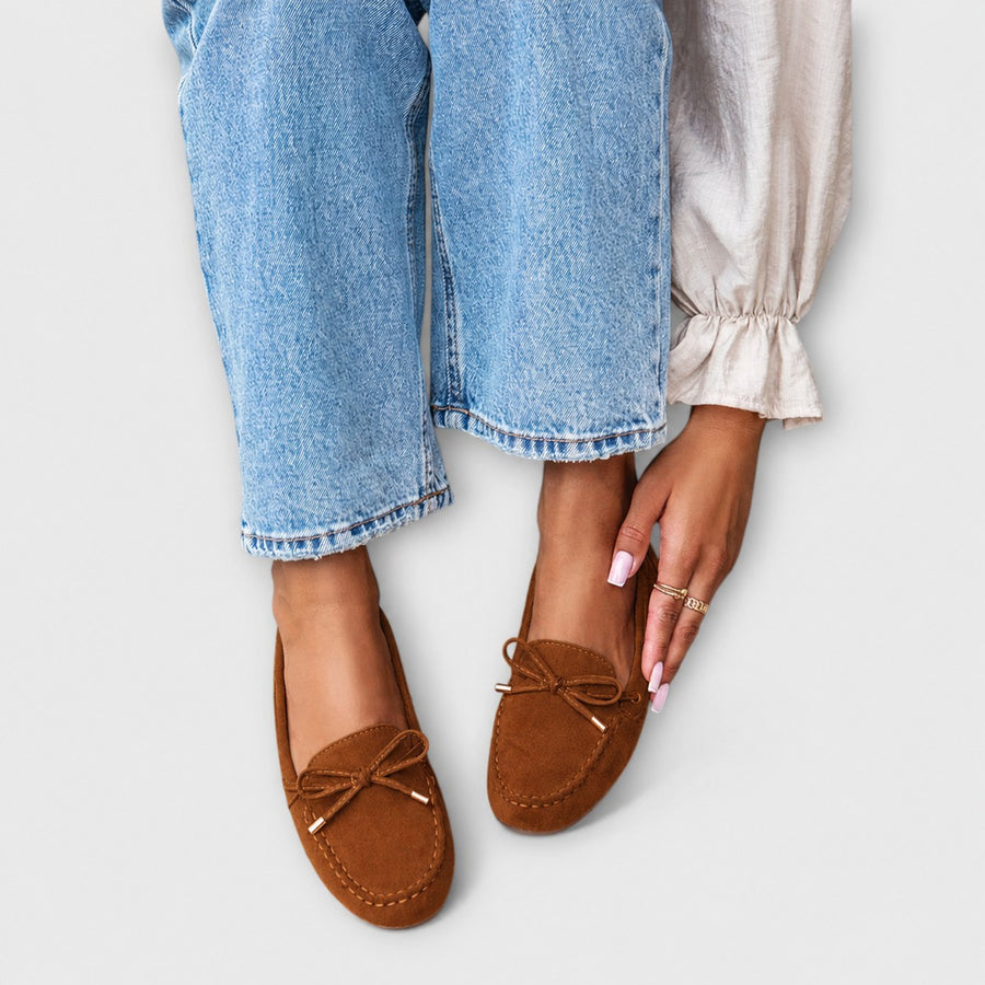 Sophia™ Soft Leather Moccasins in Brown