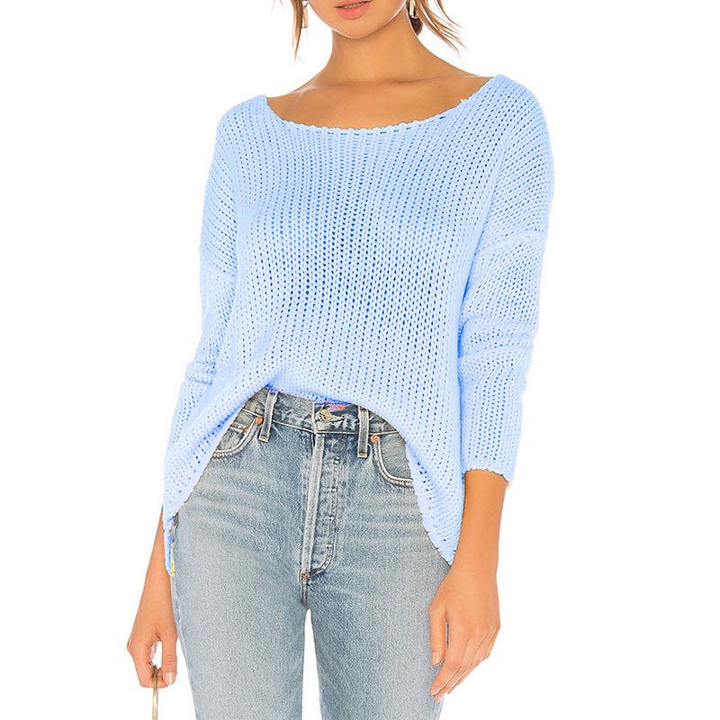 Sophie Airy Knit Sweater in Blue