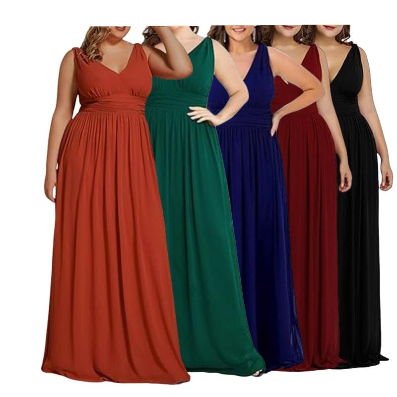 Sophie Elegant Maxi Dress with V-Neck