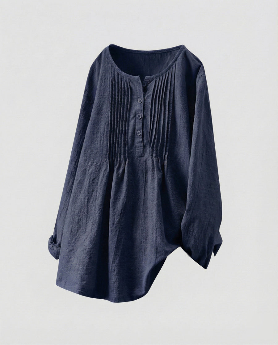 Sophie Linen Tunic in Blue