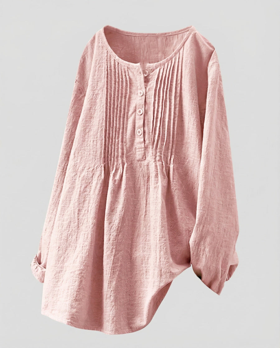 Sophie Linen Tunic in Pink