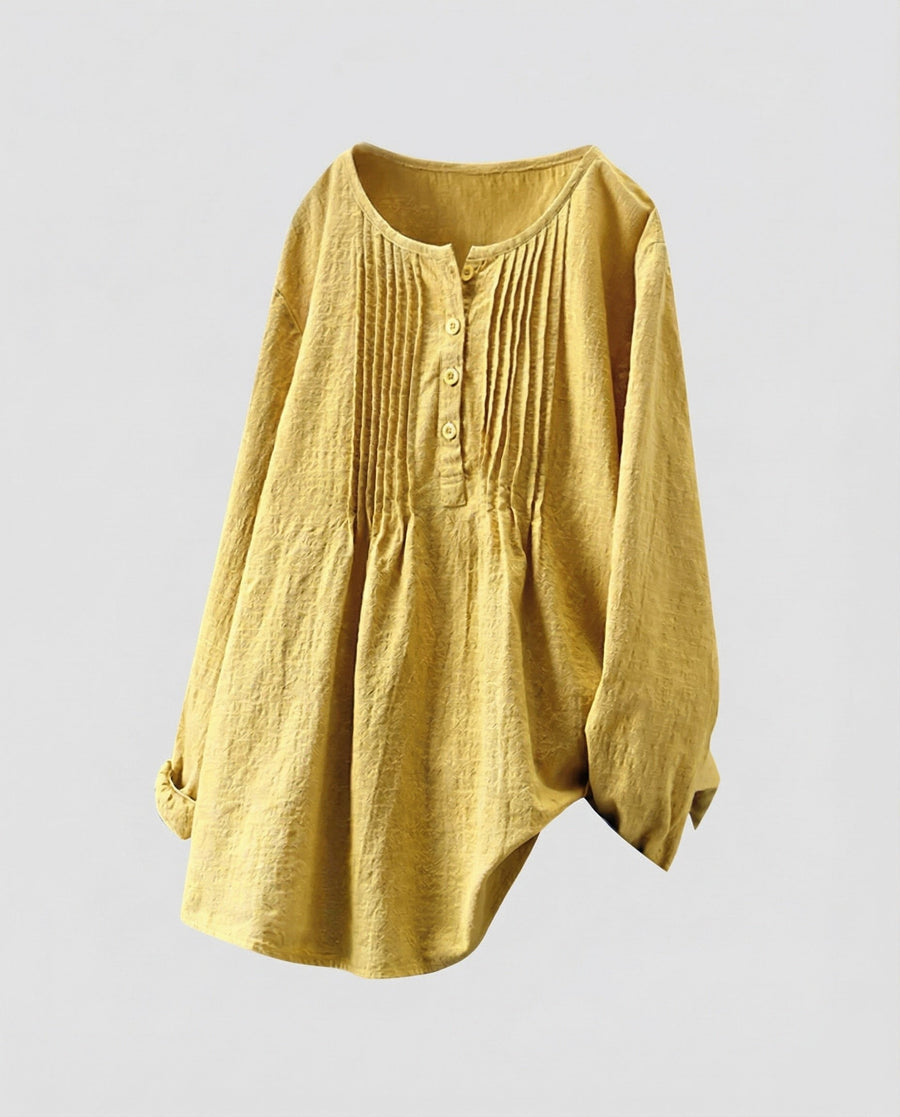 Sophie Linen Tunic in Yellow
