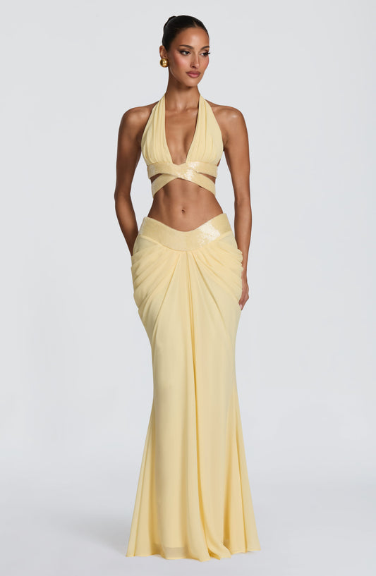 Isabelle Maxi Skirt - Lemon