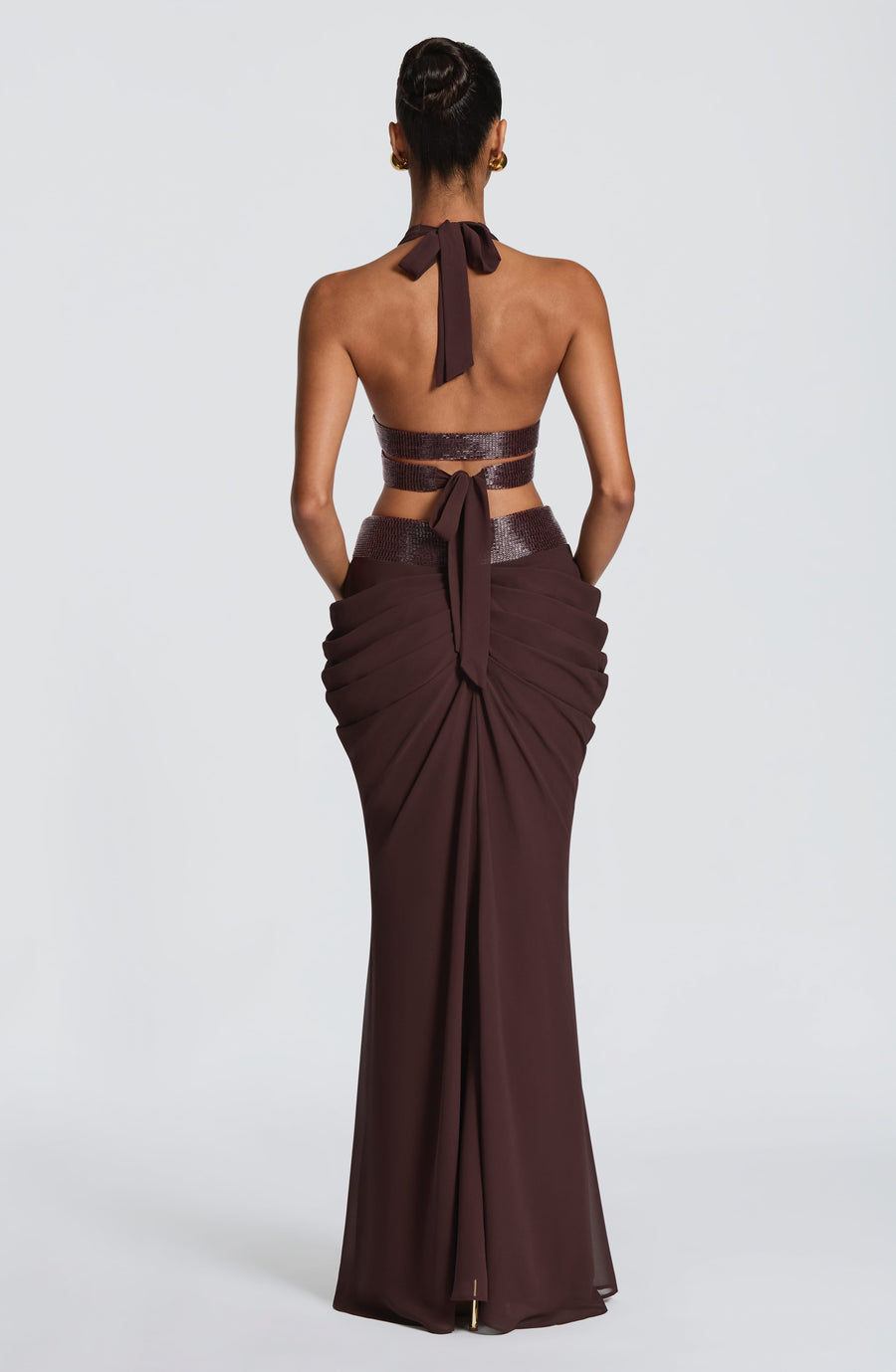 Isabelle Maxi Skirt - Plum Brown