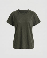 Soraya Casual Linen T-Shirt in Ivory