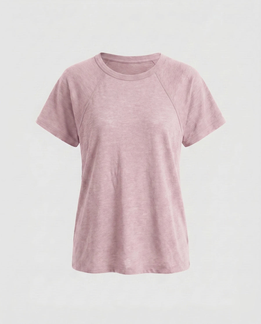 Soraya Casual Linen T-Shirt in Purple