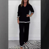 Soraya Elegant Knit Set in Black
