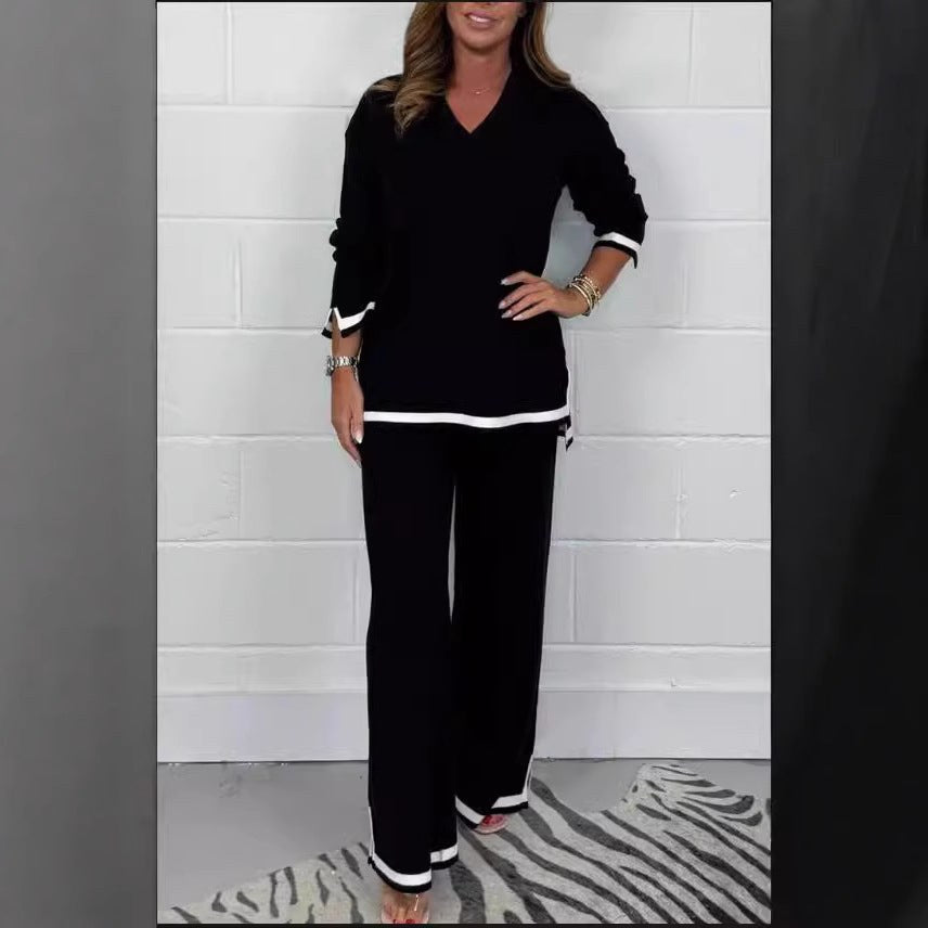 Soraya Elegant Knit Set in Black