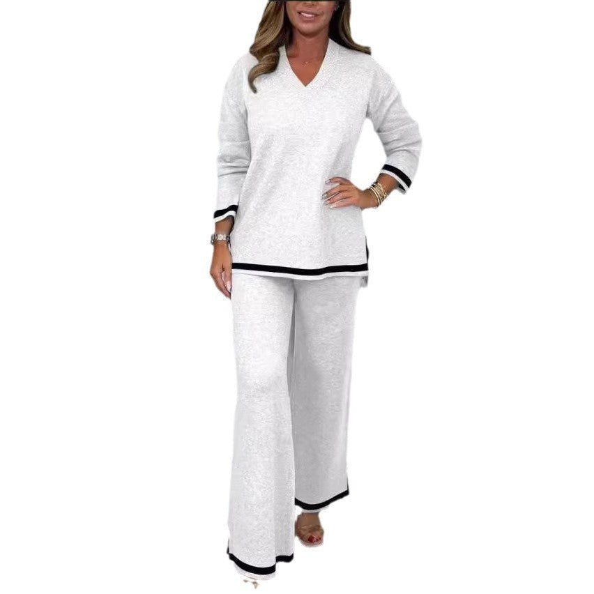 Soraya Elegant Knit Set in Blue