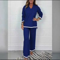 Soraya Elegant Knit Set in Blue