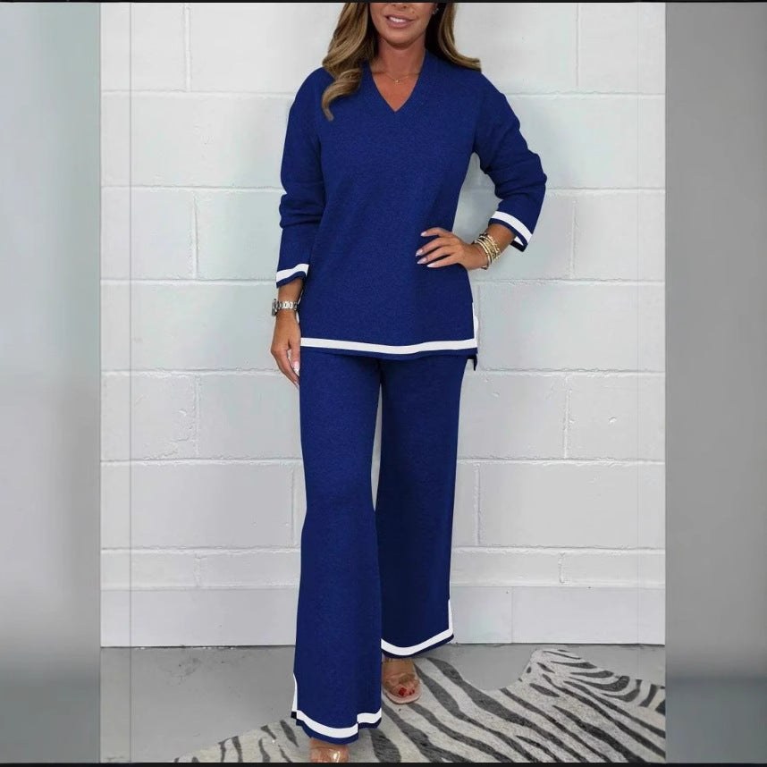 Soraya Elegant Knit Set in Blue