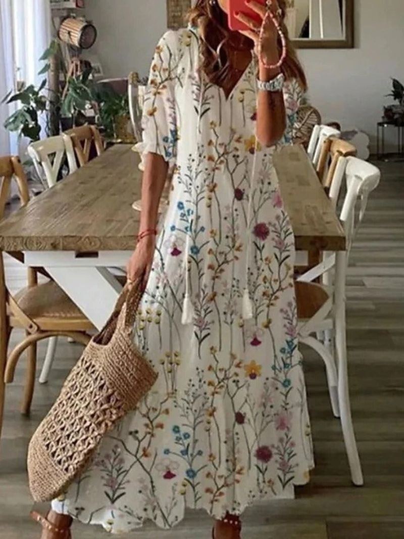 Soraya Summer Dress in Während Blumen