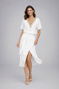 Sorvaine Women's Summer Wrap Midi Dress