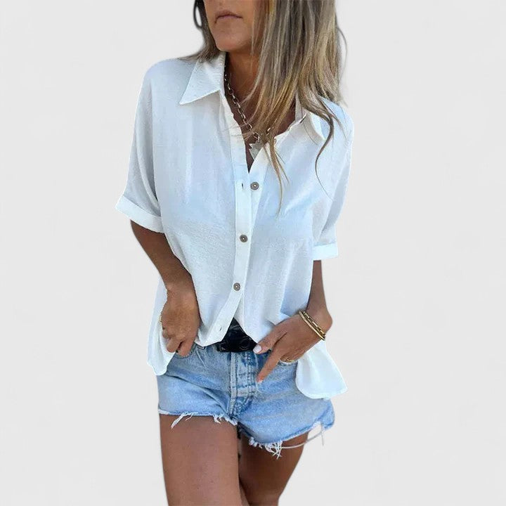 Martina | Women's Relaxed Short Sleeve Blouse