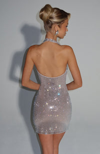 Brooklyn Mini Dress – Silver