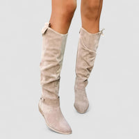 Starla Women's Knee-High Slouch Boots in Black