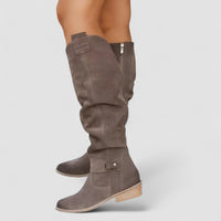 Starla Women's Knee-High Slouch Boots in Black