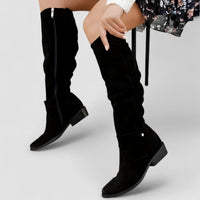 Starla Women's Knee-High Slouch Boots in Black