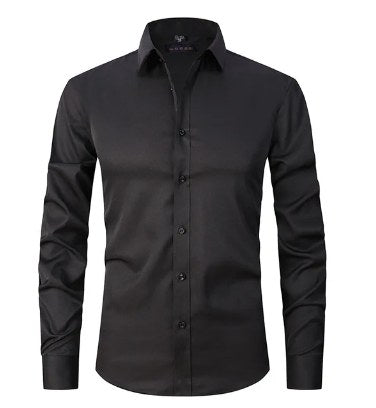 Stefan Shirt with Pleated in Black