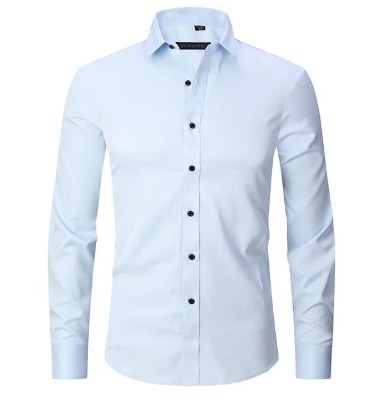 Stefan Shirt with Pleated in Light Blue