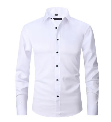 Stefan Shirt with Pleated in White