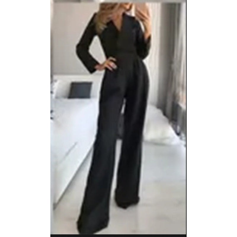 Stefania Elegant Jumpsuit in Black