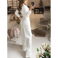 Stefania Elegant Jumpsuit in Wine Red