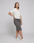 Stefania Lightweight Linen Blend Shirt with Zip Front