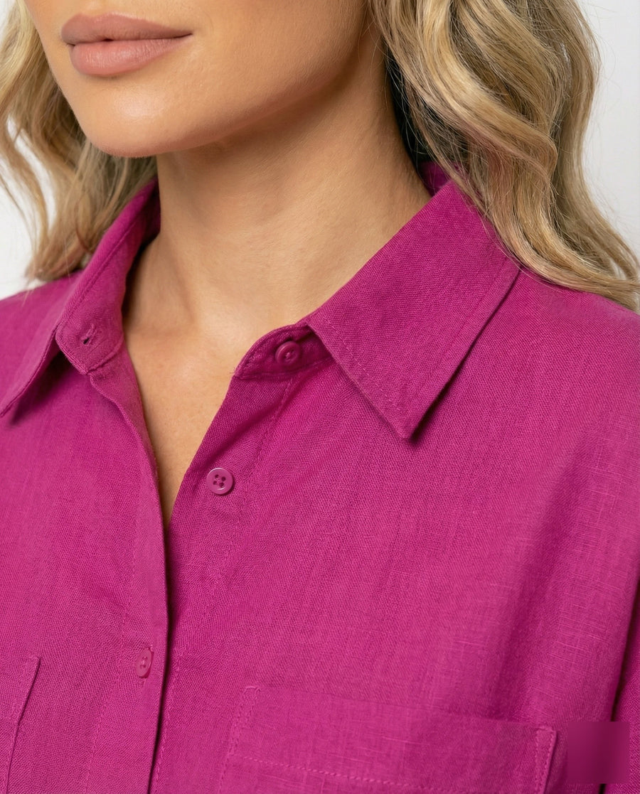 Stefania Linen Blouse