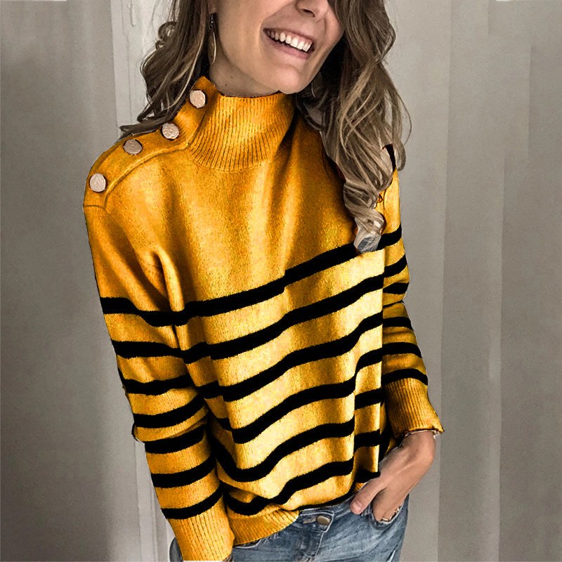 Stefania Sweater with Stand Collar