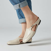 Stella Butterfly Cutout Mule in Beige
