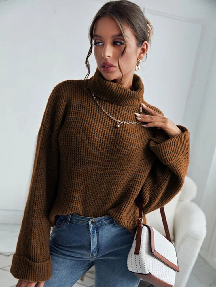 Stella Casual Knit Sweater in Caramel