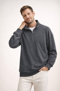 Sten Top with Stand Collar in Grey