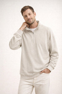 Sten Top with Stand Collar in Helles Braun