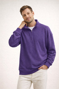 Sten Top with Stand Collar in Purple
