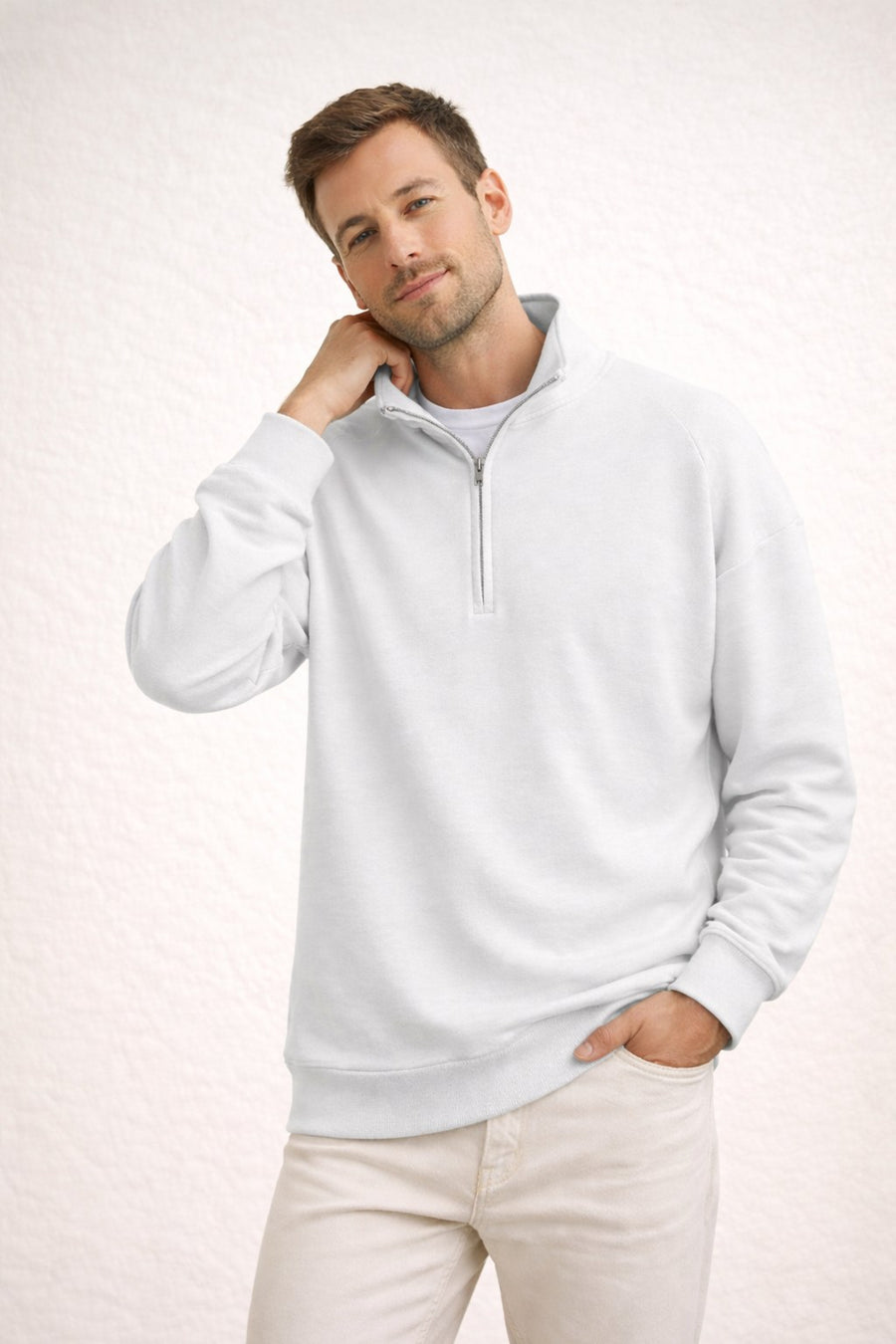 Sten Top with Stand Collar in White