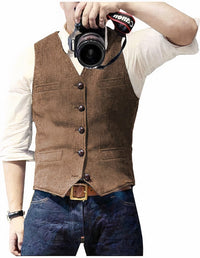 Sten Vest in Brown