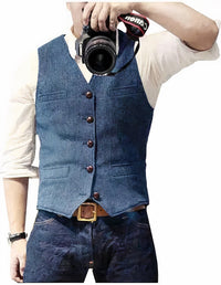 Sten Vest in Light Blue