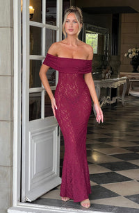 Ingrid Maxi Dress – Burgundy