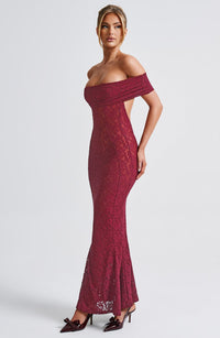 Ingrid Maxi Dress – Burgundy