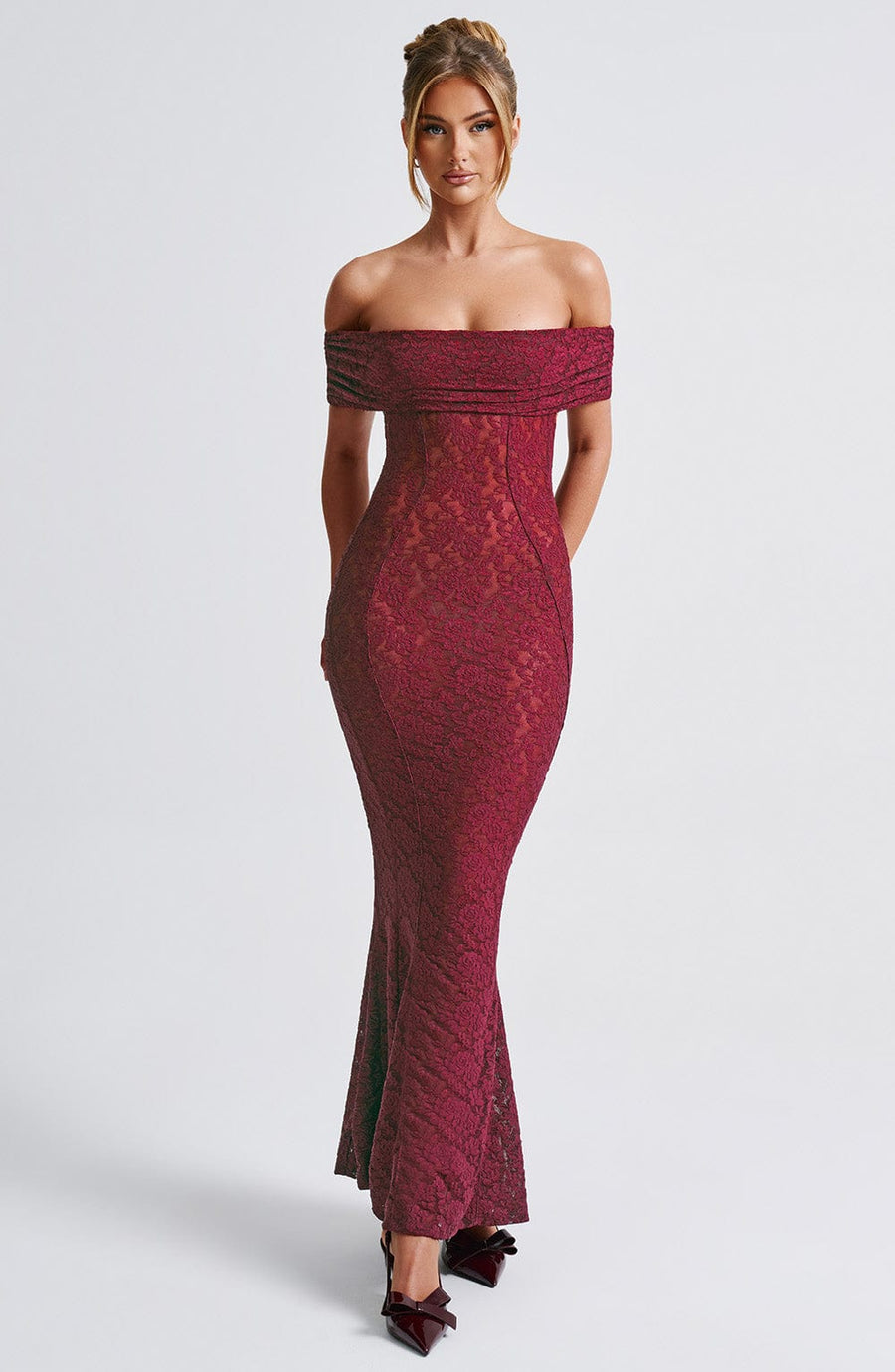 Ingrid Maxi Dress – Burgundy