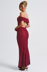 Ingrid Maxi Dress – Burgundy