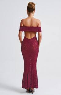 Ingrid Maxi Dress – Burgundy