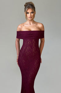 Ingrid Maxi Dress – Burgundy