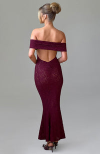Ingrid Maxi Dress – Burgundy