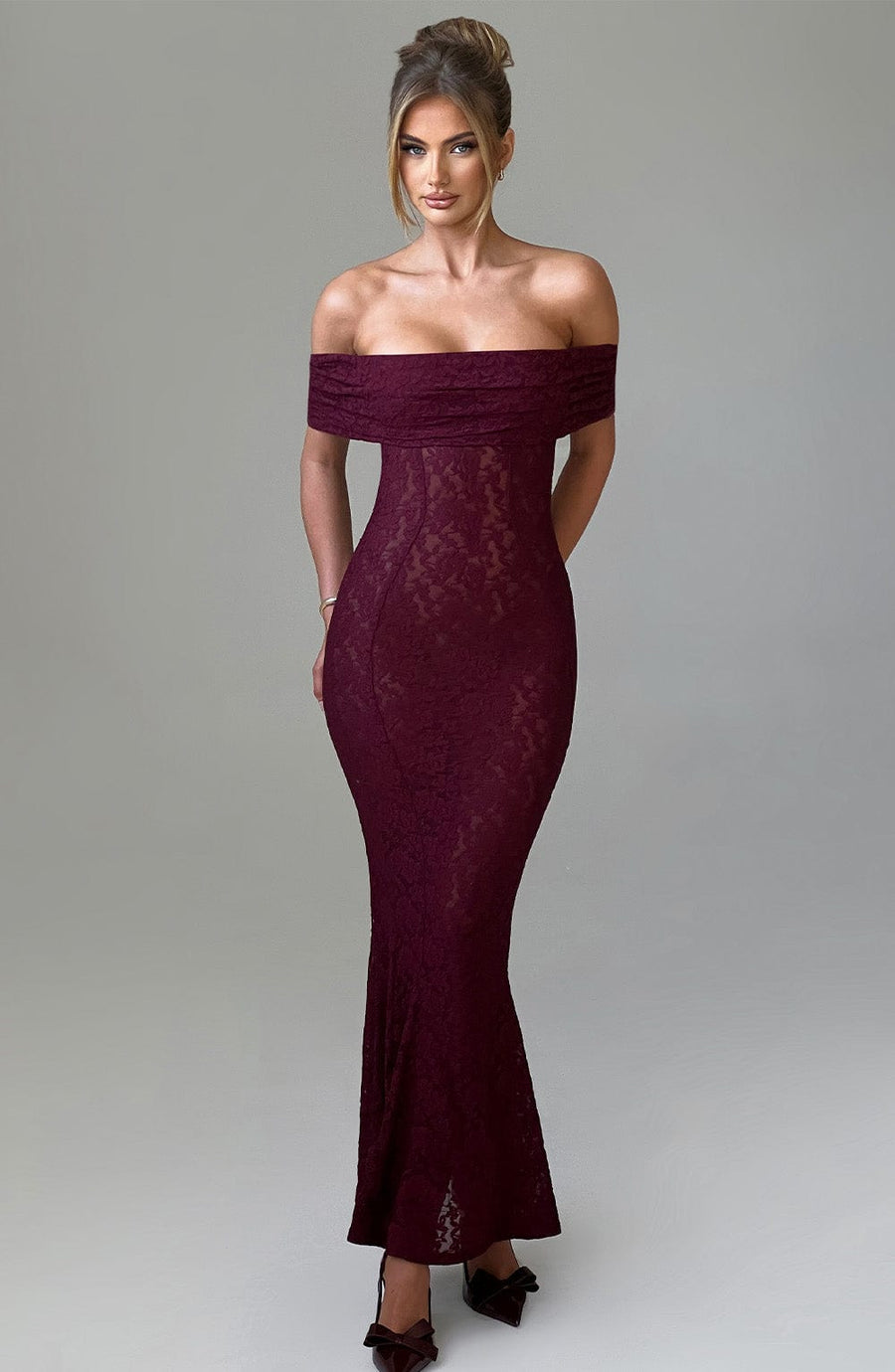 Ingrid Maxi Dress – Burgundy