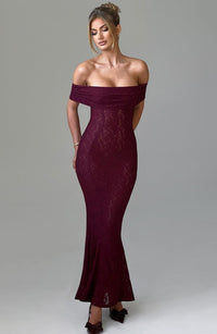 Ingrid Maxi Dress – Burgundy